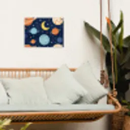 Ruimte - Planeten - Kleurrijk tuinposter los doek klein -sfeer7