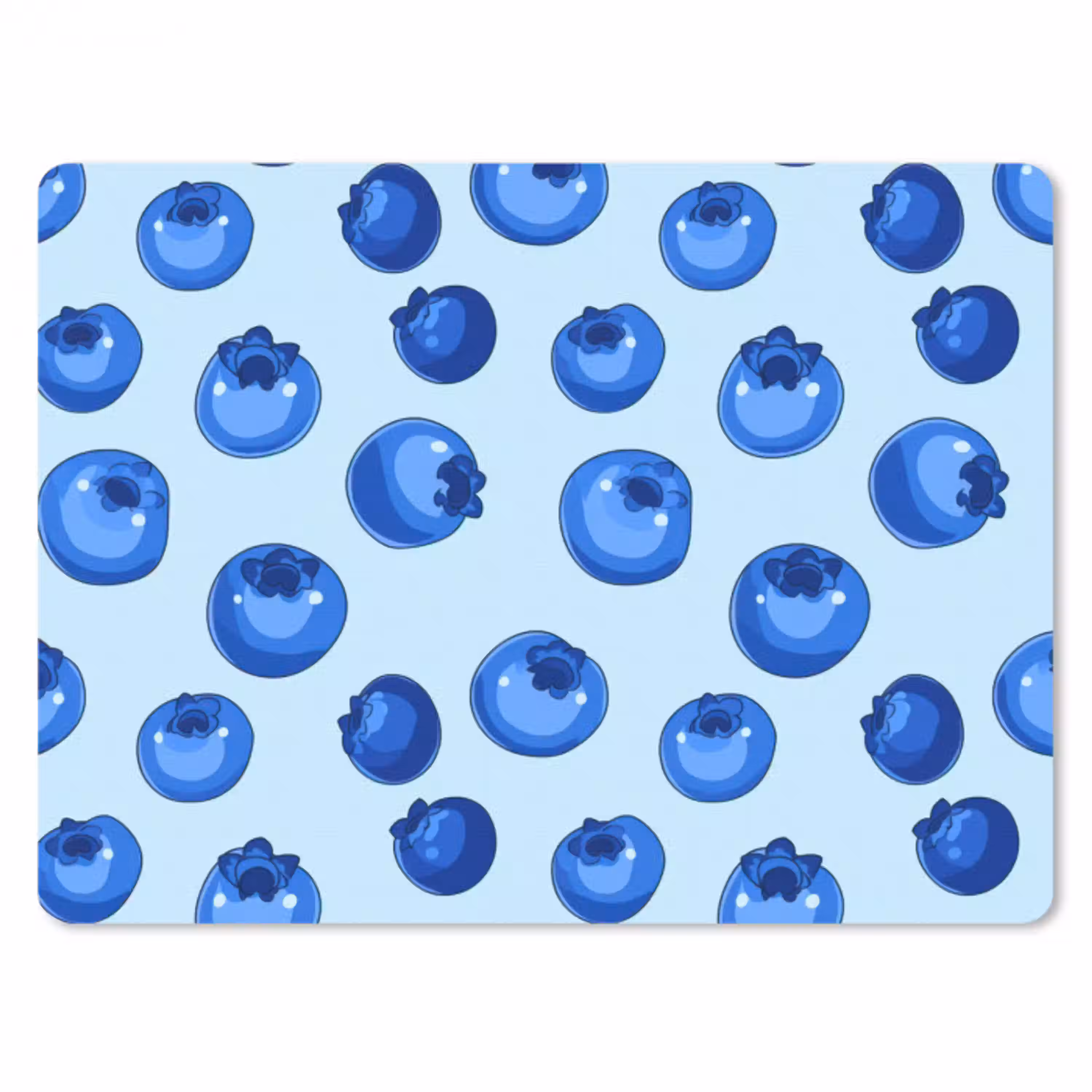 Bessen - Modern - Blauw muismat rubber klein 262 -3d