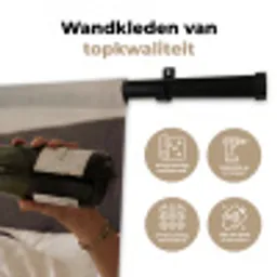 Champagne - Bed - Bubbels Wandkleed katoen klein -sfeer2
