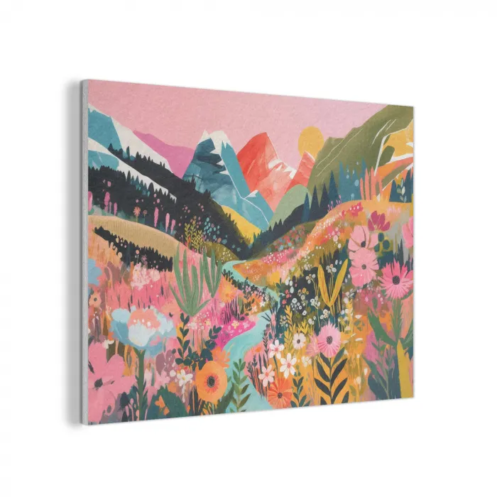 Rivier - Diepte - Bloemen PET vilt klein -3d