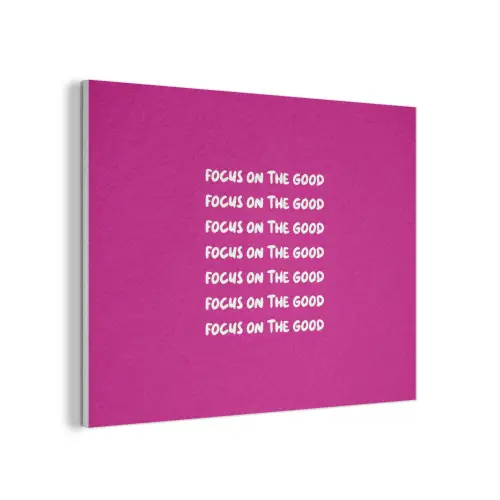 Focus on the good - Roze - wit PET vilt klein -3d