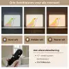 Vogel - Minimalistisch - Geel Light Box met batterij (Wandlamp) middel -USP_lichtkleurNL