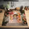 Doorkijk - Boog - Bloemen - Pastel Inductie beschermer vinyl 3mm middel -sfeer5