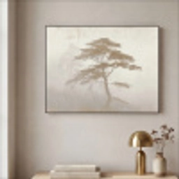 Boom - Oosterse stijl - Landschap Textielframe zwart klein -sfeer2