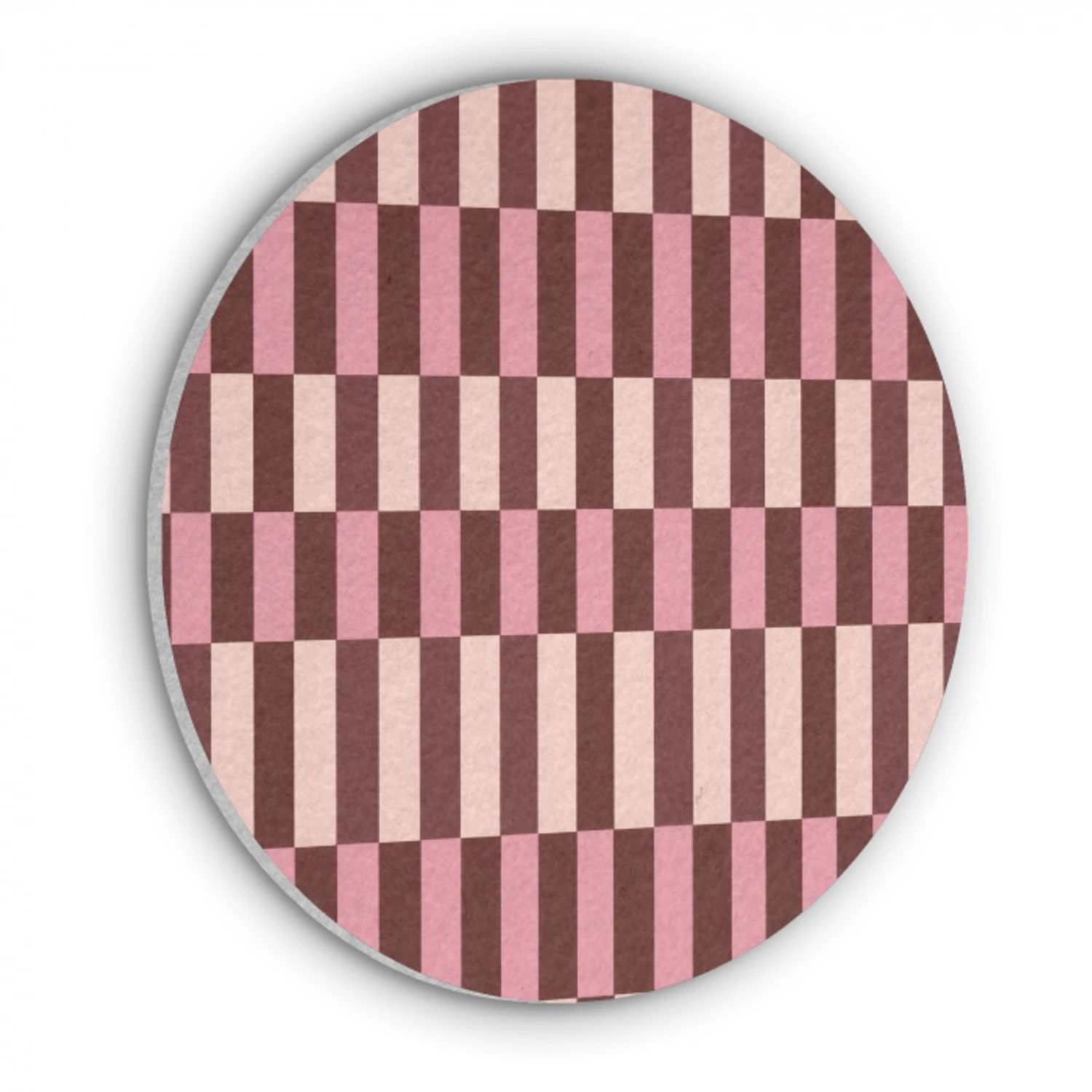 Roze - Rood - Blokjes Akoestische PET Vilt - Rond klein 838 -3d