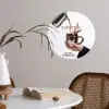 Koffie - Mok - Kan - Therapie Wandcirkel behangsticker klein -sfeer3