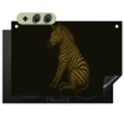 Zebra - Strepen - Goud Inductie beschemer met haakjes klein -3d