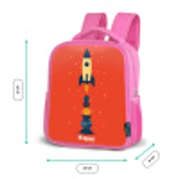 Raket - Sterren - Planeten Kinderrugzak - Roze middel -productfoto_formaten