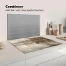 Winterkoninkje - Tak - Rivier - Natuur - Sfeervol Inductie beschermer vinyl 3mm klein -wsfeer7_website