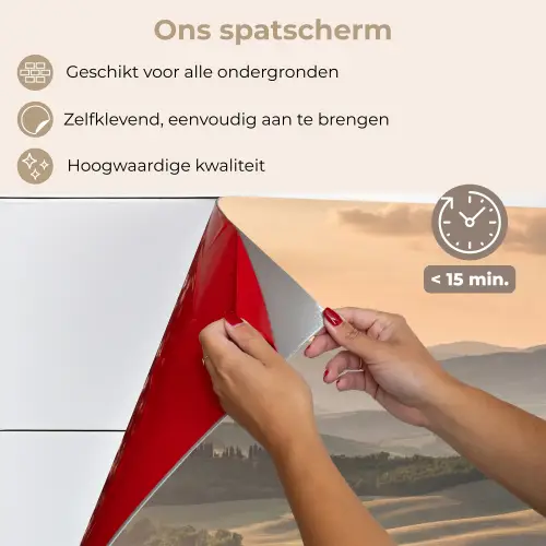 Toscaans - Landschap - Heuvels keuken achterwand spatscherm klein -spatscherm_NL