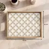 Patroon - Symmetrisch - Beige Dienblad Rechthoek middel 911 -USP_Formaat