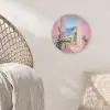 Roze - Buiten - Verf Wandcirkel kunststof plaat 5mm dik klein -sfeer5
