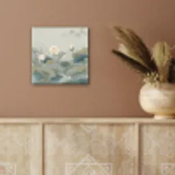 Lotus - Bloemen - Groen aluminium wit klein -sfeer4