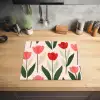 Tulpen - Modern - Roze Inductie beschermer vinyl 3mm middel -sfeer5