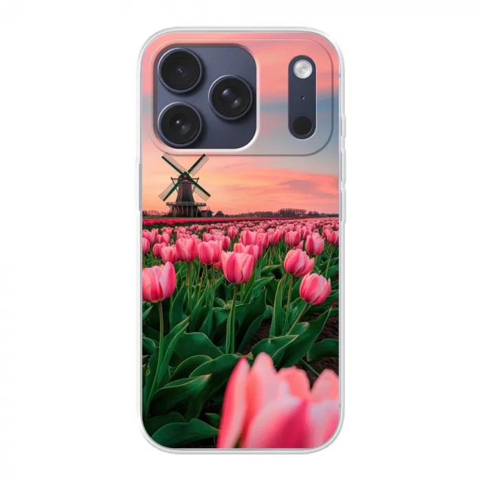 Tulpen - Molen - Nederland Telefoonhoesje iPhone 17 Pro klein -3d