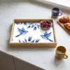 Modern - Vogels - Delfts - Blauw Dienblad Rechthoek middel -sfeer2