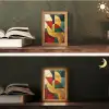 Abstract - Kerst - Goud - Rood - Groen Light Box met kabel (Tafellamp) klein -sfeer3