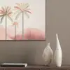 Palmbomen - Heuvels - Minimalistisch - Zachtroze PET vilt klein -sfeer6_closeup