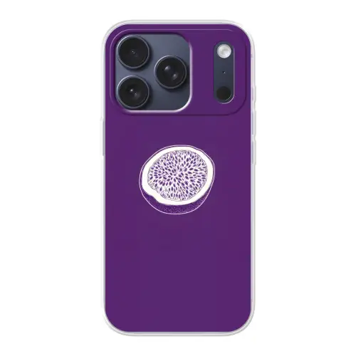 Passievrucht - Zaadjes - Paars - Minimalistisch Telefoonhoesje iPhone 17 Pro klein -3d