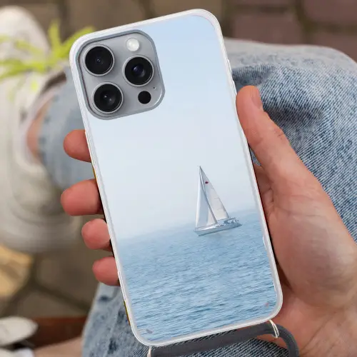 Horizon - Zeilboot - Zee Hoesje iPhone 16 Pro Max met koord klein -sfeer3