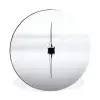 Zeilboot - Zwart - Water - Silhouet Wandcirkel aluminium klein -3d