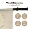 Zwart - Bestek - Rondje Wandkleed katoen klein -sfeer2