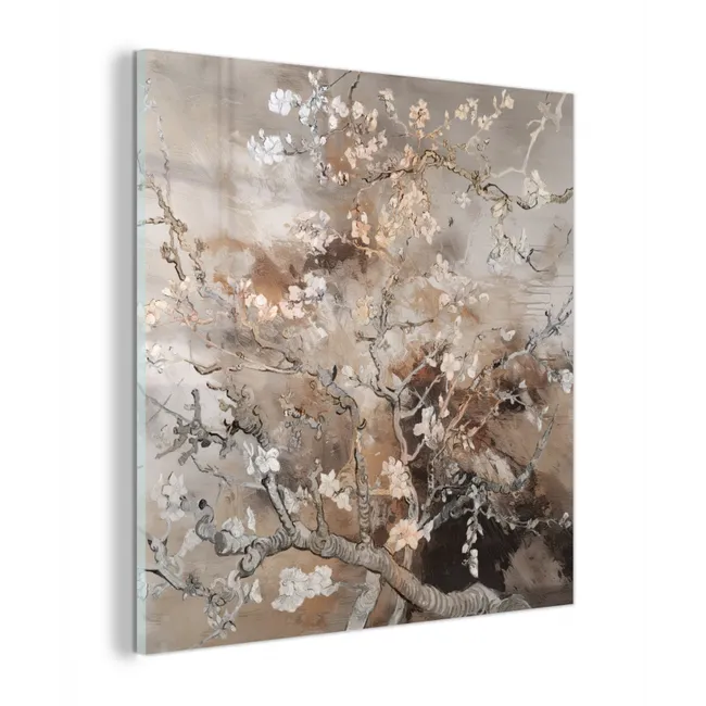 Amandelbloesem - Kunst - Van Gogh - Beige - Abstract plexiglas 5mm klein -z3d