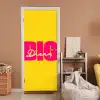 Dream big - Geel - Roze deurposter klein -sfeer1