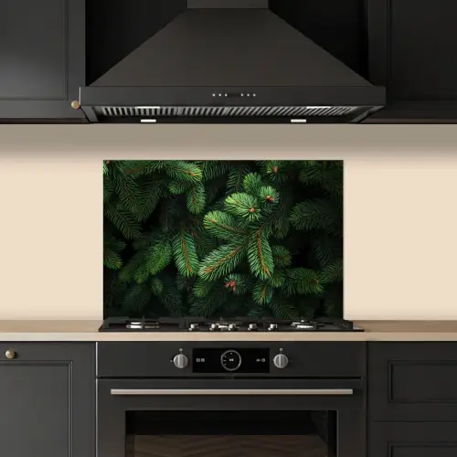 Sparrentakken - Knoppen - Naalden - Groen keuken achterwand spatscherm klein -sfeer1