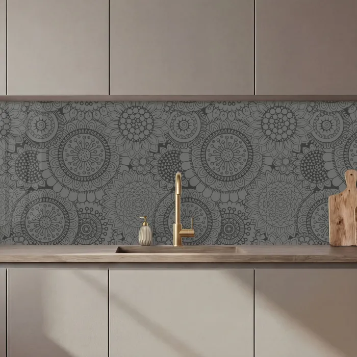 Design - Bohemian - Zonnebloem keuken achterwand 2 middel 871 zz_3dshopping