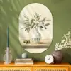 Vaas - Keramiek - Olijftakken Wandcirkel Ovaal Glas middel -sfeer2