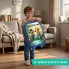 Zebra - Aapje - Waterval - Rotsen Kinderkoffer - Blauw klein -sfeer2_NL