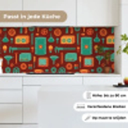Patroon - Retro - Gereedschap keuken achterwand 2 middel 871 -sfeer4_DE