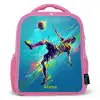 Neon - Voetbal - Schop - Kleurrijk Kinderrugzak - Roze middel -3d