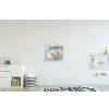 Paardenbloemen - Pluisjes - Wit textielposter latten blank klein -kinderkamer