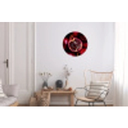 Granaatappel - Rood - Fruit Wandcirkel aluminium klein -woonkamer