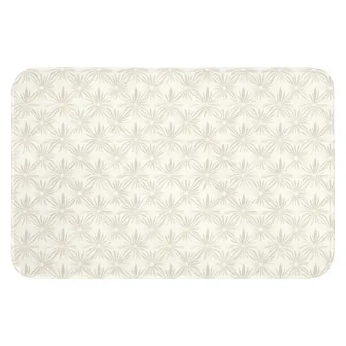 Patroon - Bloemen - Beige Badmat klein 997 -3d