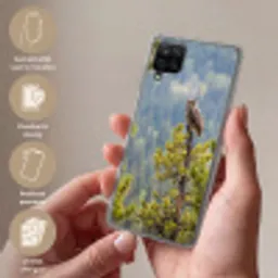 Uil - Oehoe - Bomen - Natuur Telefoonhoesje Samsung Galaxy A12 klein -sfeer3_NL
