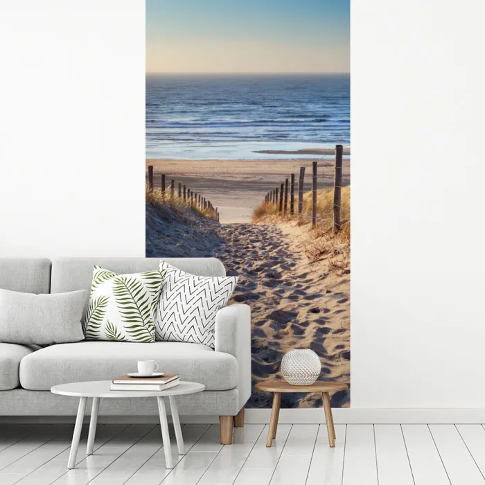 Strand - Zee - Nederland - Duinen - Zon fotobehang vinyl groot -woonkamer