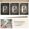 Zebra - Close-up - Zwart - Strepen Light Box met kabel (Tafellamp) klein -USP_dimbaarNL