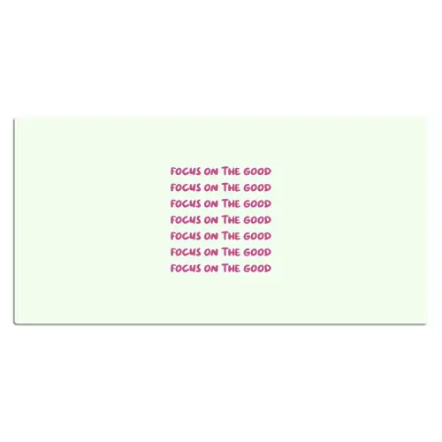 Focus on the good - Roze Muismat XXL klein -3d_leeg