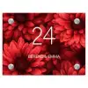 Rode bloemen - Klassiek Naambord Rechthoek middel -3d