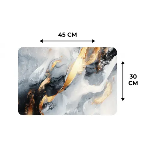 Abstract - Goud - Verf - Aesthetic - Art Placemat vinyl groot -specs