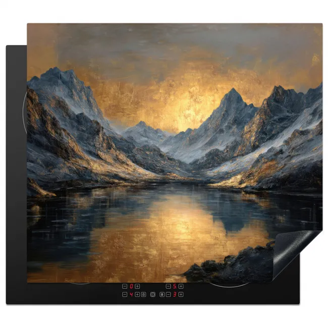Inductiebeschermer - Berglandschap met Gouden Zonsondergang