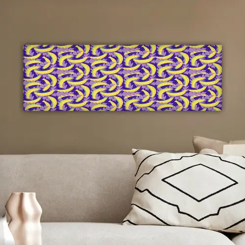 Bananen - Bladeren - Paars canvas 2cm klein 828 -sfeer3