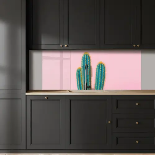 Cactussen - Modern - Pastel keuken achterwand 2 middel -sfeer1