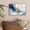 Blauw - Modern - Marmer - Abstract - Goud canvas 2cm klein -sfeer1