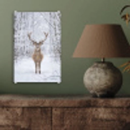 Hert - Winter - Bos - Natuur - Wit plexiglas 5mm klein -sfeer3
