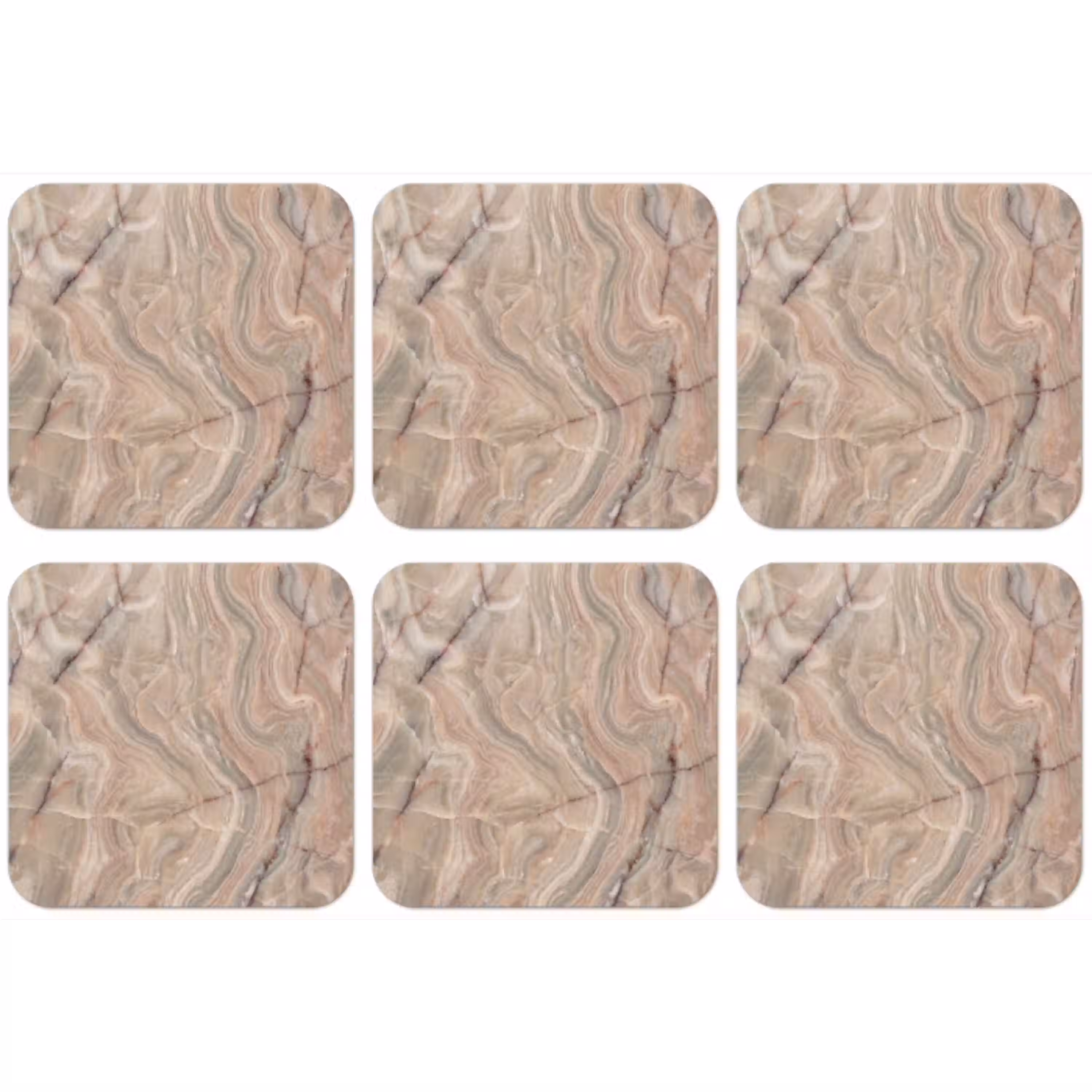 Marmer - Patroon - Abstract - Beige - Groen onderzetter kurk middel -zkaufland3dotto