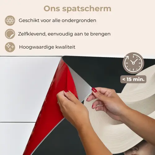 Vrouw - Golvende - Hoed keuken achterwand spatscherm klein -spatscherm_NL
